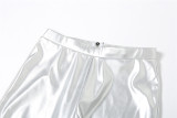 Fashion Sexy Halter Zip Vest Pants Two Piece Set XEF-K24S44680