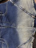 Vintage Aged Sexy Zipper Denim Culottes QXTF-82053