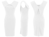 Sleeveless Square Neck Back Zipper Split Dress SFY-2770