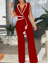 Fashion V-neck Sleeveless Slim Jumpsuit SFY-2769