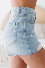 Casual Washed Holes Denim Shorts GYAN-8102