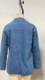 Fashion Washed Blue Denim Blazer GYAN-32137