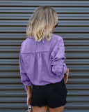 Fashionable Double Pocket Loose Denim Shirt GYAN-630