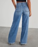 Loose Denim Fashion Wide Leg Jeans GYAN-32150