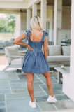 Casual Sling Loose Denim Midi Dress GYAN-3247