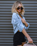 Fashionable Double Pocket Loose Denim Shirt GYAN-630