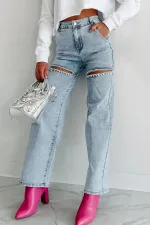 Casual Holes Loose Staight Jeans GYAN-3289