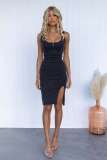 U-neck Sling Casual Style Denim Dress GYAN-22858