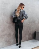 Lapel Long Sleeve Fashion Denim Shirt GYAN-657