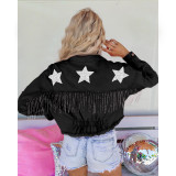 Tassel Raw Edge Denim Jacket GYAN-613