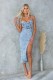 Fashion Sling Sexy Denim Split Dress GYAN-16861