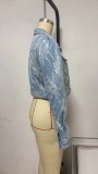 Casual Loose Floral Lace Denim Jacket GYAN-16802