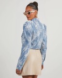 Casual Loose Floral Lace Denim Jacket GYAN-16802