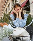 Casual Loose Floral Lace Denim Jacket GYAN-16802