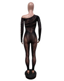 Lace Embroidery Sexy Hollow Out Jumpsuit MEM-88578