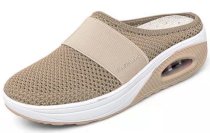 Mesh Thick Bottom Baotou Slope Heel Slippers GYUX-14