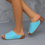 Slope Heel Slippers Thick Bottom Sandals GYUX-21231