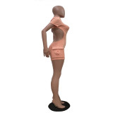 Solid Color Casual Short Sleeve Slim Romper TR-1308