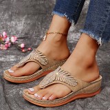 Thick Bottom Slope Heel Casual Beach Outwear Sandals GYUX-12314