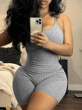 Solid Color Skinny Sport Yoga Romper LM-1661