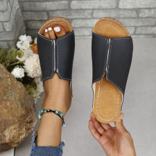 Slope Heel Slippers Thick Bottom Sandals GYUX-21231