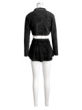 Long Sleeve Slim Two Piece Skirts Set (With Safety Pants) CH-24100