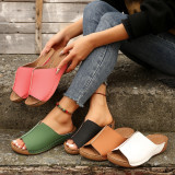 Slope Heel Slippers Thick Bottom Sandals GYUX-21231