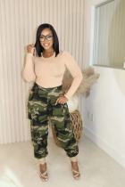 Camouflage Print Casual Pants OD-8663