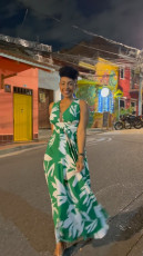 Sleeveless Print Big Swing Maxi Dress NY-10775