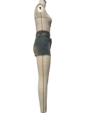 Denim Double Waistline Skirt OD-8680