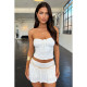 Sexy Solid Color Pleated Two Piece Skirts Set ASL-6717