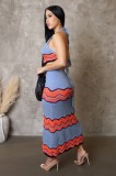 Sexy Knits Halter Vest And Sport Two Piece Skirt Set OSM-4459