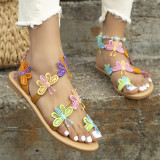 Flat Open Toe Colorful Breathable Sandals GYUX-222