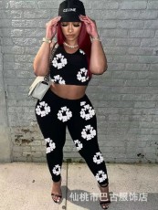 Floral Print Fashion Tank Top Pants Set GBGF-5019