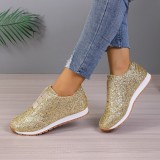 Sequins Solid Color Sneakers GYUX-31231