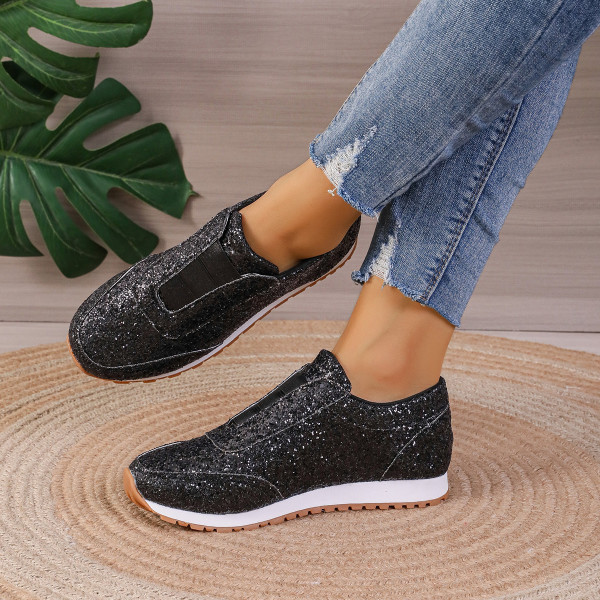 Sequins Solid Color Sneakers GYUX-31231