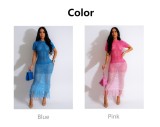 Sexy Knits Short Sleeve Tassel Beach Dress ZSD-Z0319