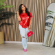 Casual Solid Color Short Sleeve Loose Tops CYA-901186