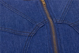 Fashion Sleeveless Zipper Denim Mini Dress GZHY-TC171