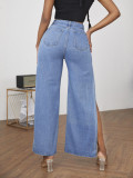 Fashion Holes Loose Split Jeans GZHY-ZT60041