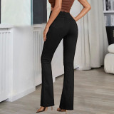Fashion Solid Color Micro Flare Jeans GZHY-PT7078