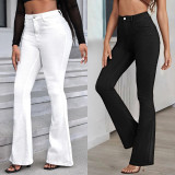 Fashion Solid Color Micro Flare Jeans GZHY-PT7078