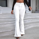 Fashion Solid Color Micro Flare Jeans GZHY-PT7078