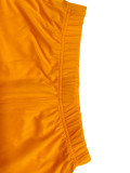 Solid Color Split Long Tops And Shorts Two Piece Set ME-8512