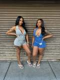 Casual Sleeveless Backless Halter Romper NYF-8171