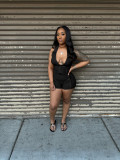 Casual Sleeveless Backless Halter Romper NYF-8171