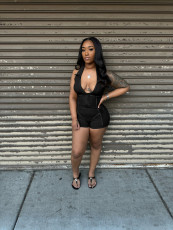 Casual Sleeveless Backless Halter Romper NYF-8171