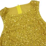 Sexy Sleeveless O Neck Irregular Sequin Mini Dress CYA-901212