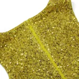 Sexy Sleeveless O Neck Irregular Sequin Mini Dress CYA-901212
