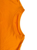 Solid Color Split Long Tops And Shorts Two Piece Set ME-8512